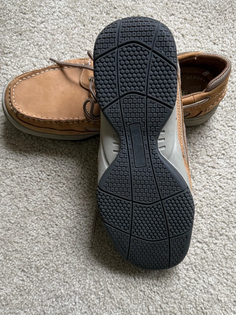 Reel Legends Men's Tan Leather Boat Shoes